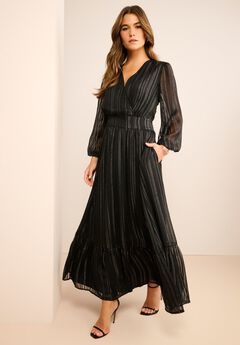 Lurex Tiered Maxi Dress
