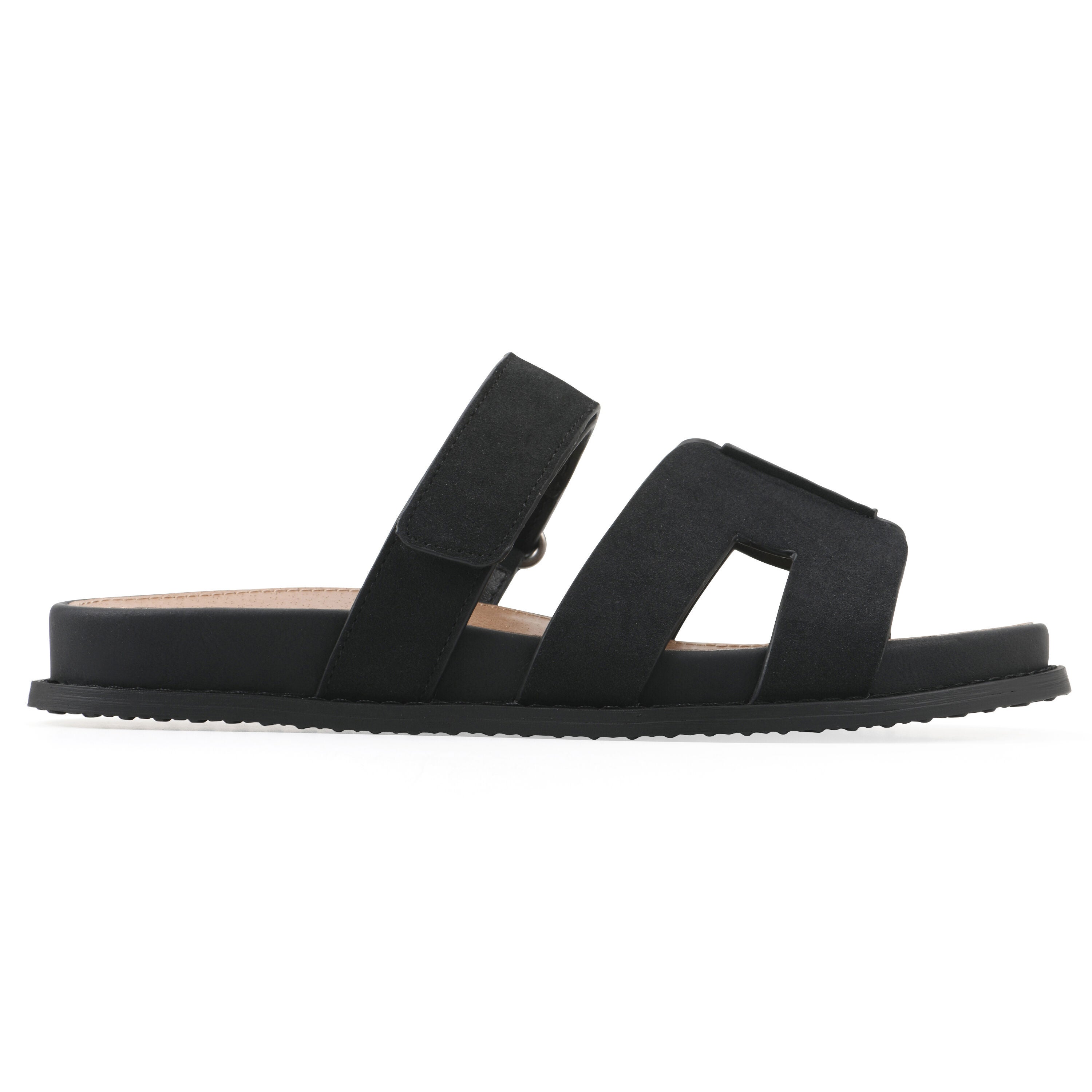Mazi Slide Sandal, BLACK SMOOTH, alternate image number 2