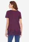 Lace-Trim T-Shirt, , on-hover image number 1