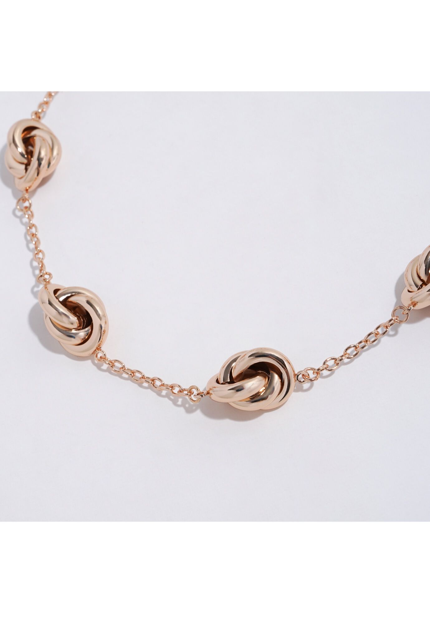 Knot Chain Necklace, GOLD, on-hover image number 1