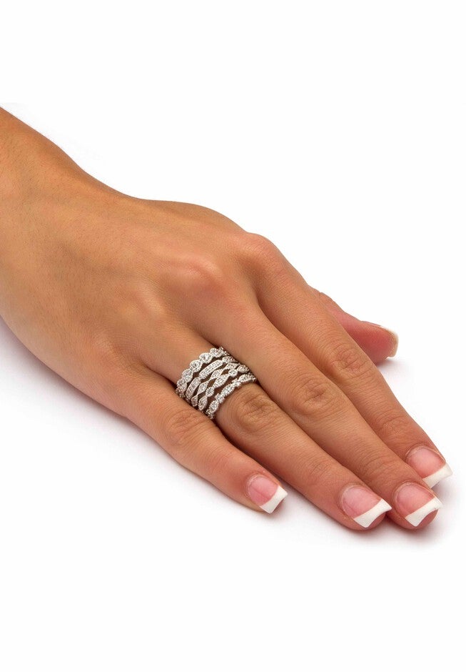 5-Piece Cubic Zirconia Ring Set, , alternate image number 2
