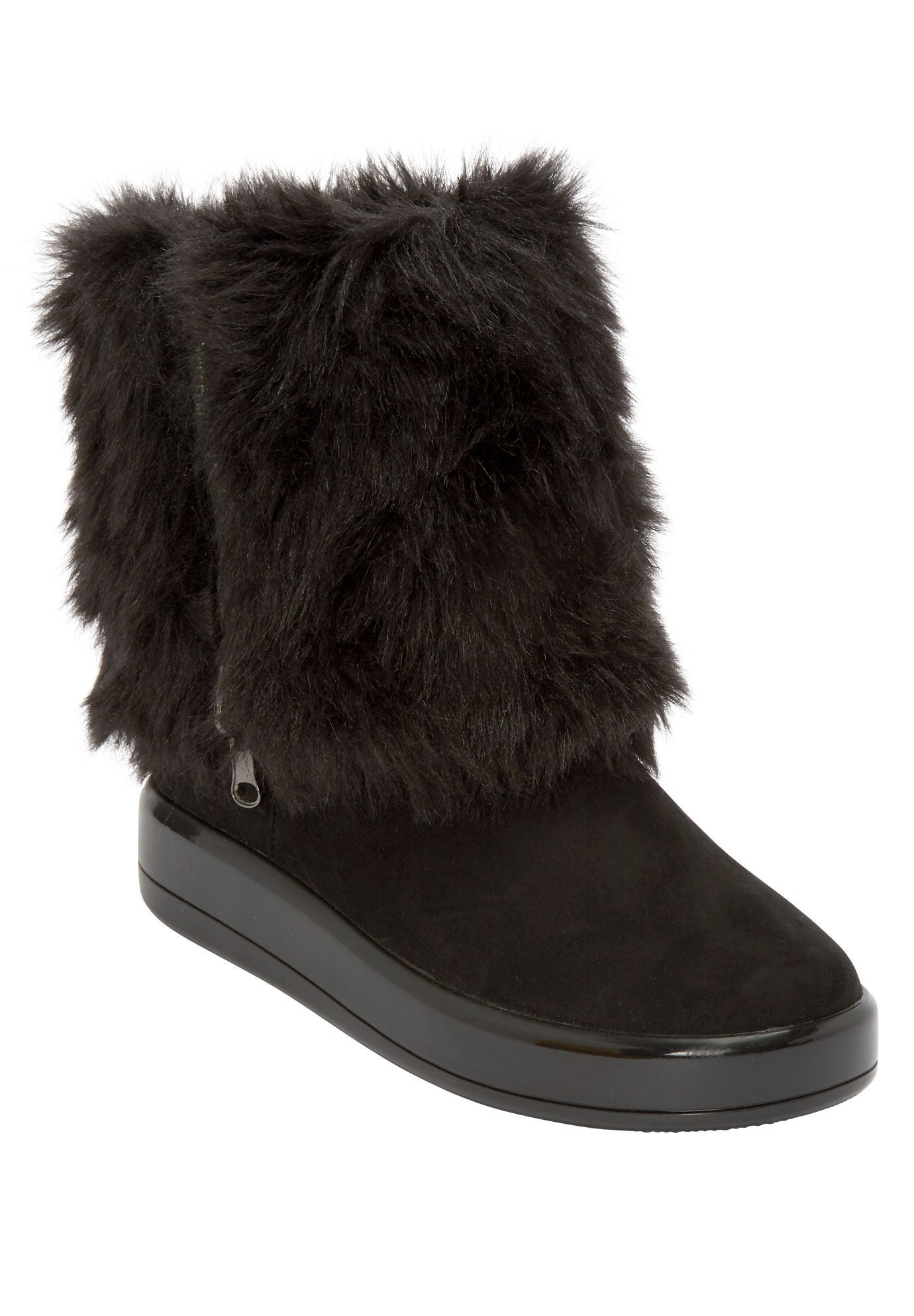 wide calf fur boots