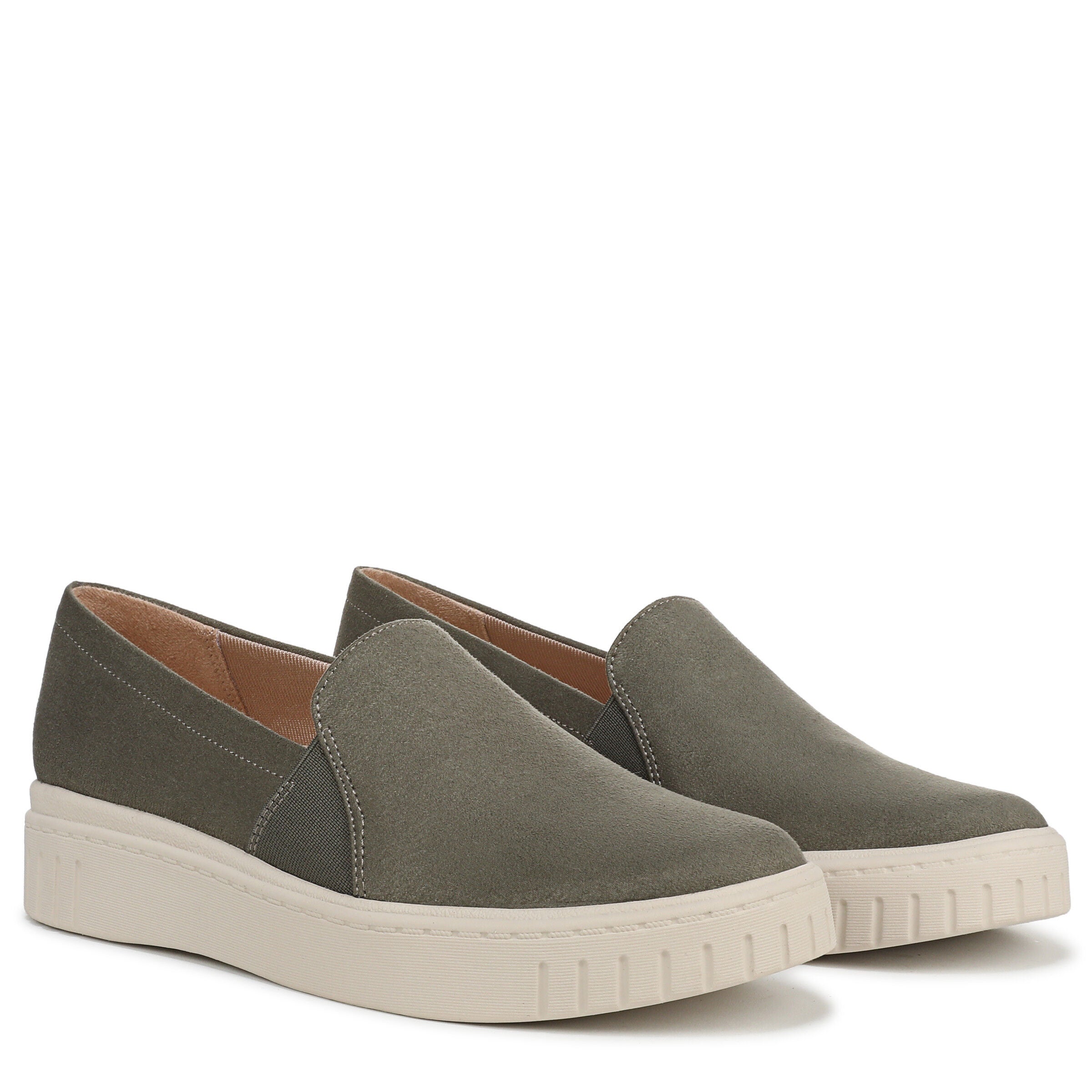 Grandeur Slip-On Flat, SAGE GREEN SUEDE, alternate image number 2