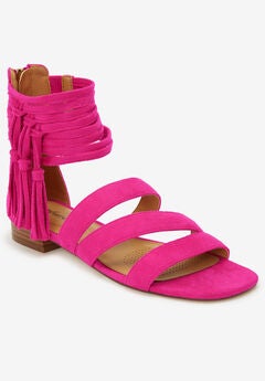 Womens Pink Heeled Sandals