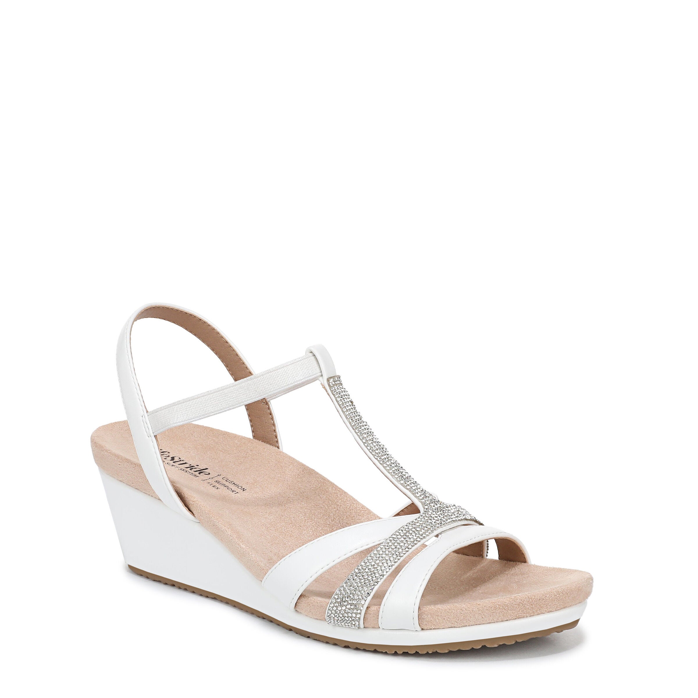 Mimosa Wedge Sandal, WHITE, hi-res image number 0