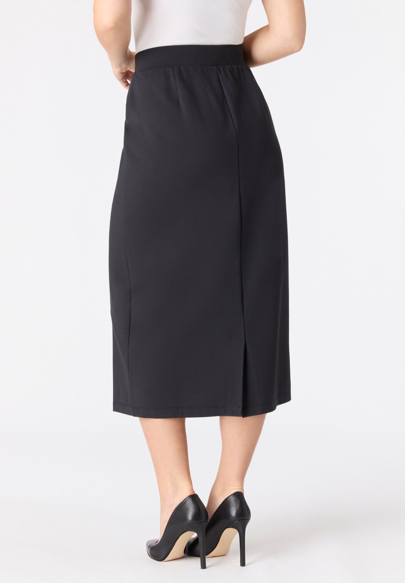 Ultimate Ponte Pencil Skirt, BLACK, on-hover image number 1