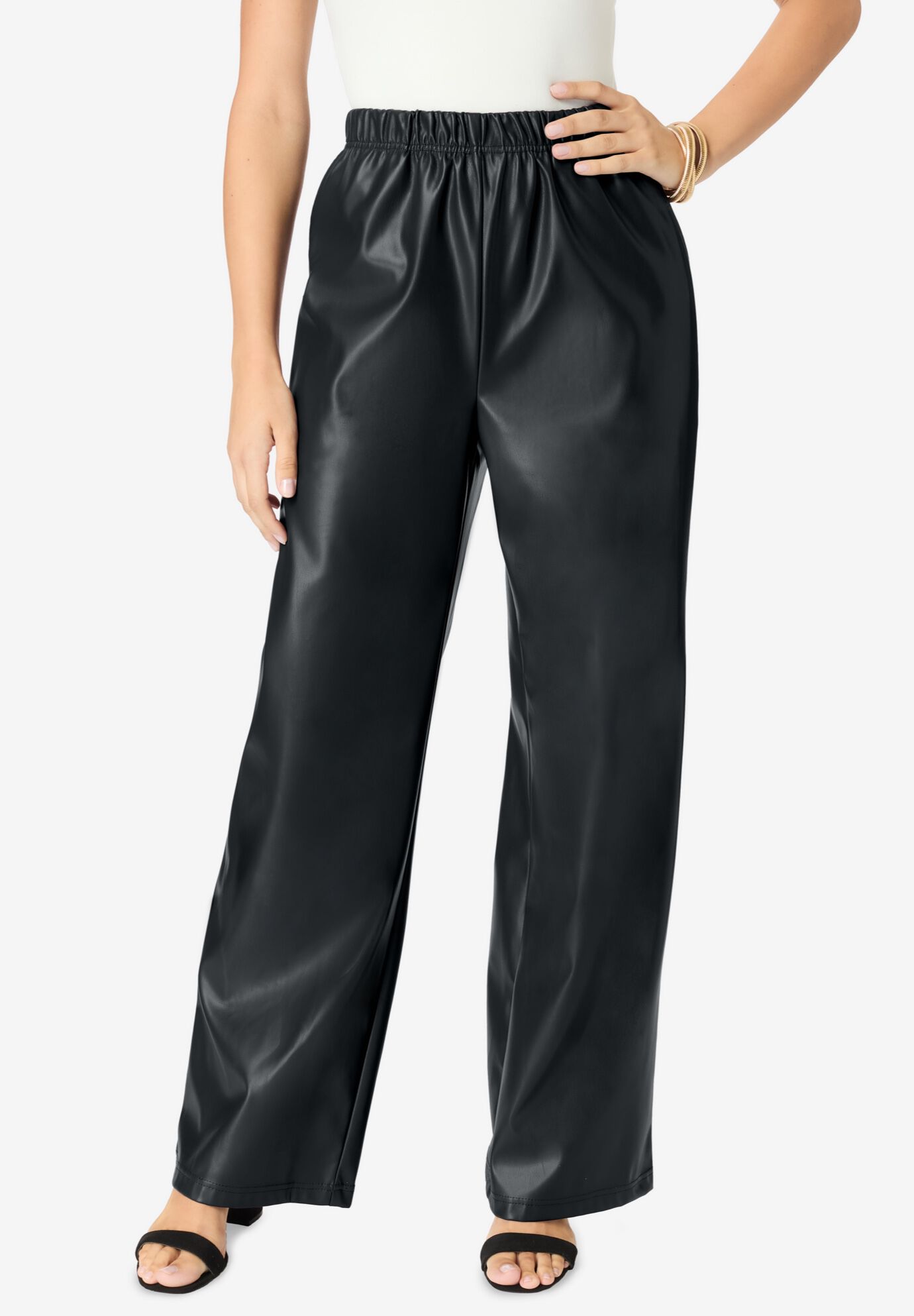 Roamans wide leg pants on sale