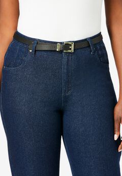 Faux Leather Skinny Belt