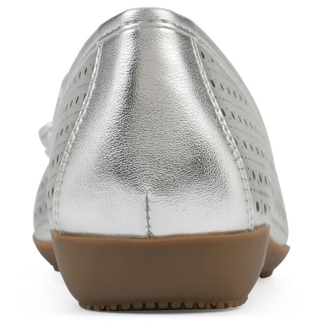 Cheryl Ballet Flat, SILVER SMOOTH, on-hover image number 1