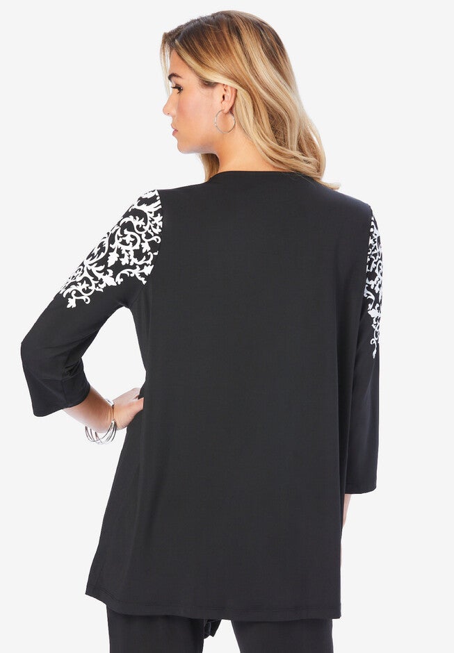 Ultrasmooth Fabric® Cardigan and Tank Set, , on-hover image number 1