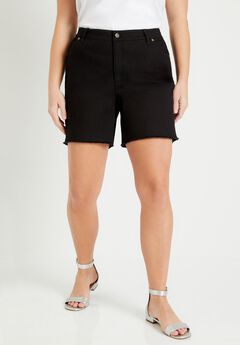 Raw Hem Curvie Fit Denim Shorts