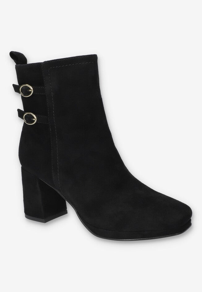 Orchard Sqaure Toe Ankle Boot, BLACK SUEDE LEATHER, hi-res image number 0