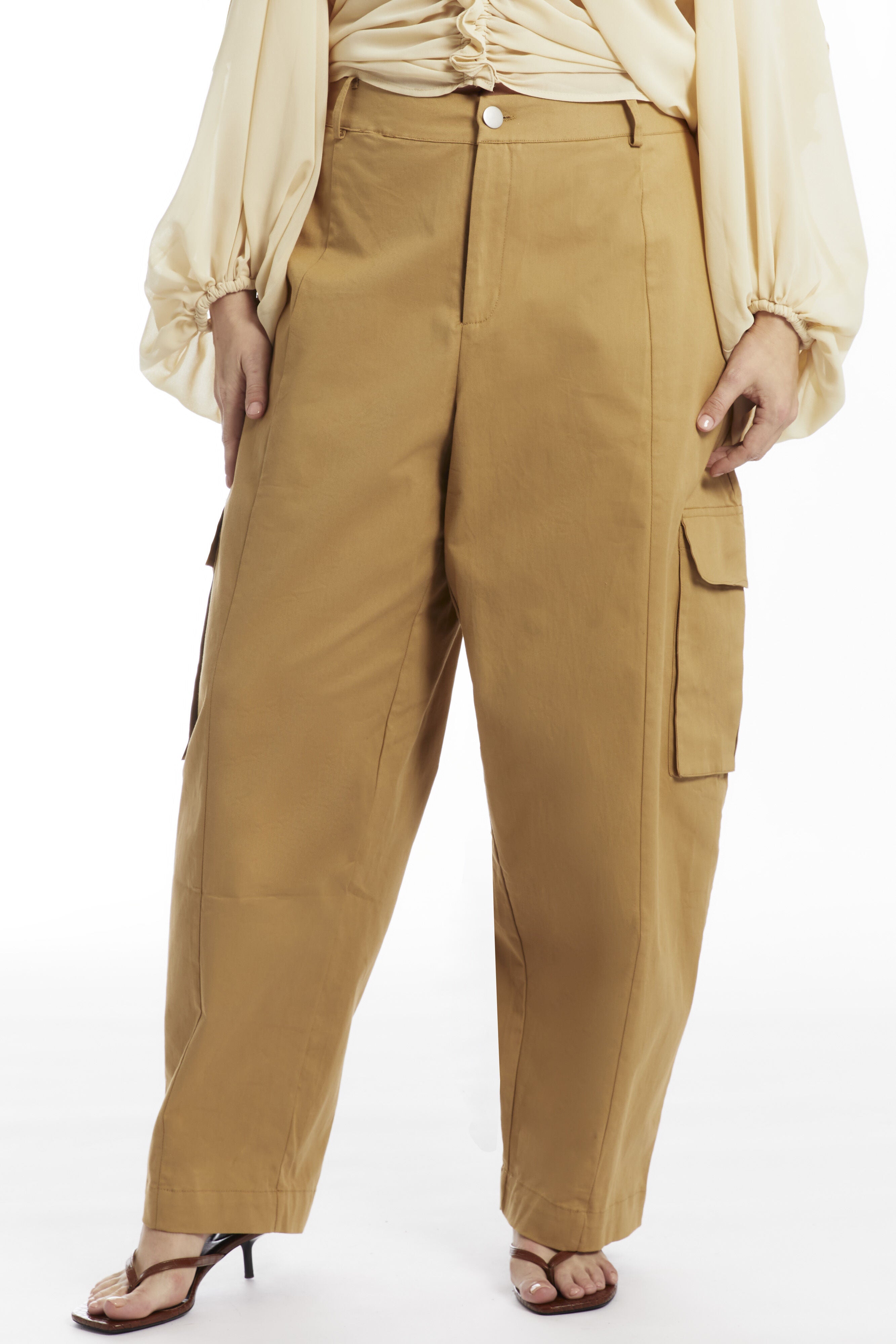 Barrel Leg Cargo Pant, RYE BREAD, alternate image number 3