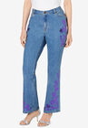 Sequin-Embellished Bootcut Jean, VIOLET SEQUIN LOTUS, hi-res image number null
