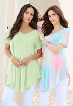 Ultra Drape V Neck Swing Tunic