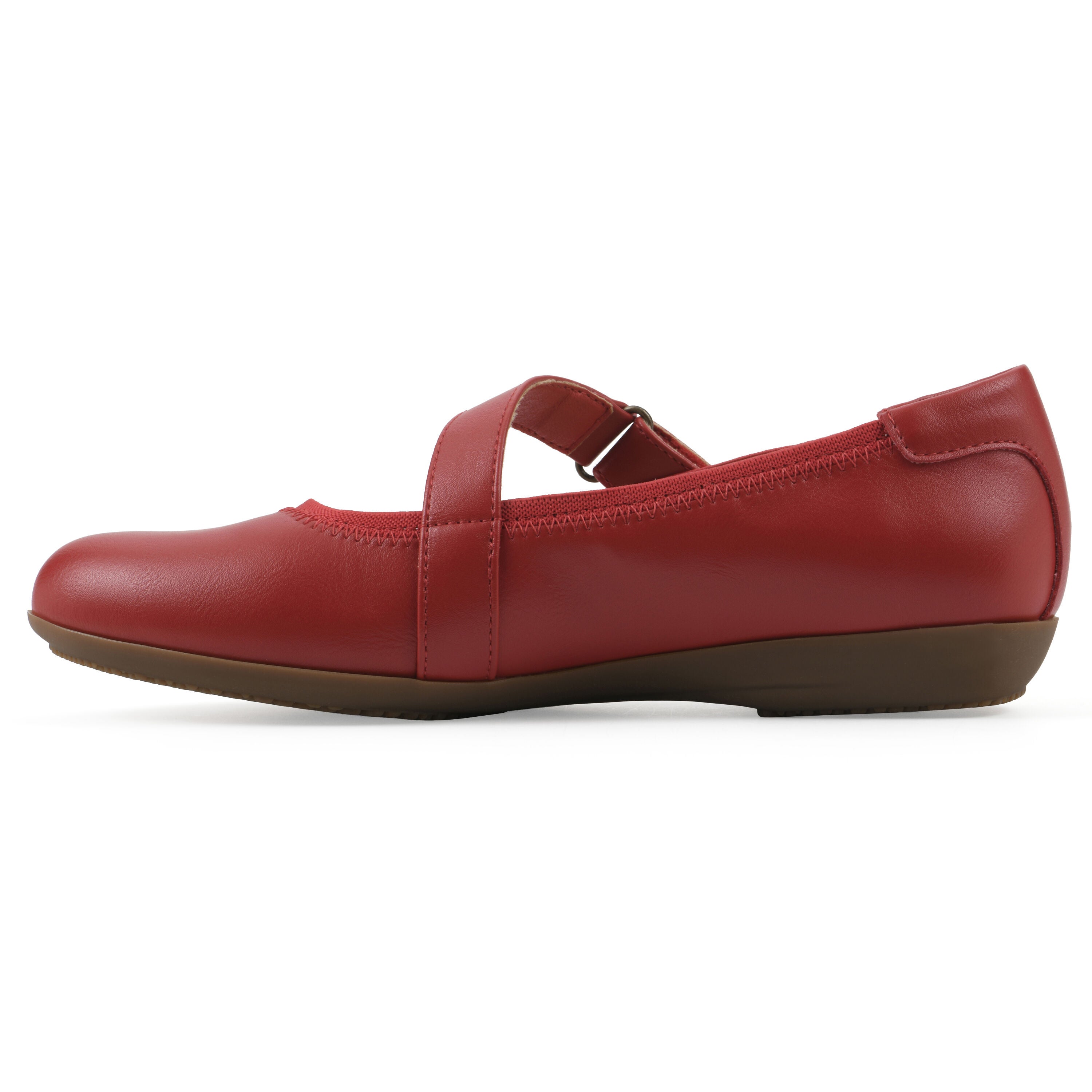 Carwen Mary Jane Flat, RED SMOOTH, alternate image number 3