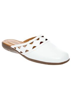 White Heeled Mule Sandals
