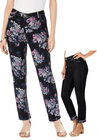 Reversible Straight-Leg Jean, BLACK BLOOMING ROSE, hi-res image number null