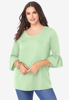Plus Size Cotton Ultimate Bell Sleeve Tee
