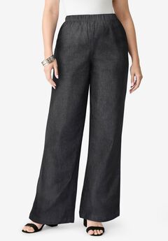 Wide Leg Pull On Stretch Jean