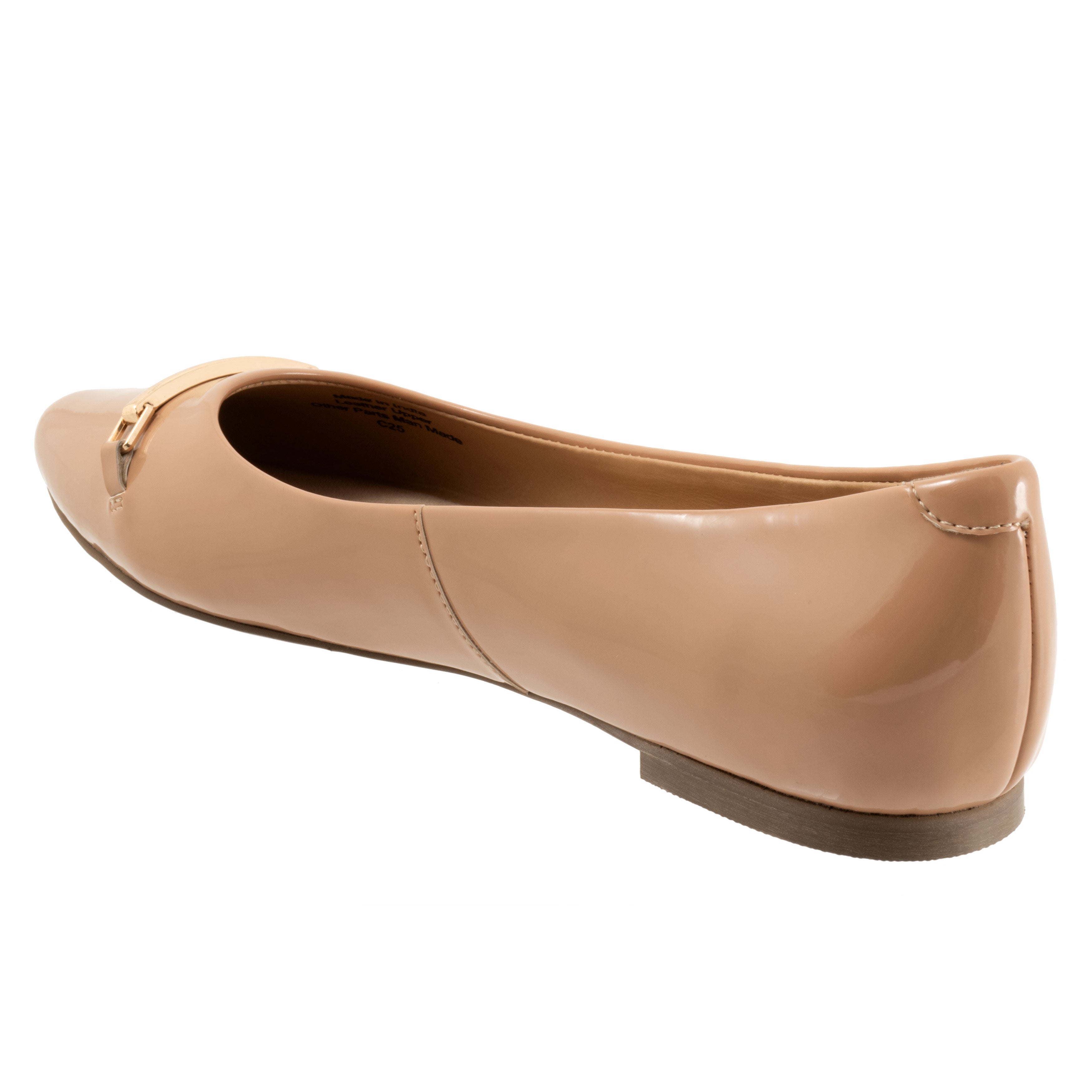 Everly Flat, DARK BEIGE PATENT, on-hover image number 1