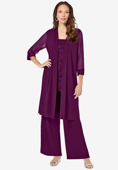 Ultrasmooth® Sequin Duster Pant Set