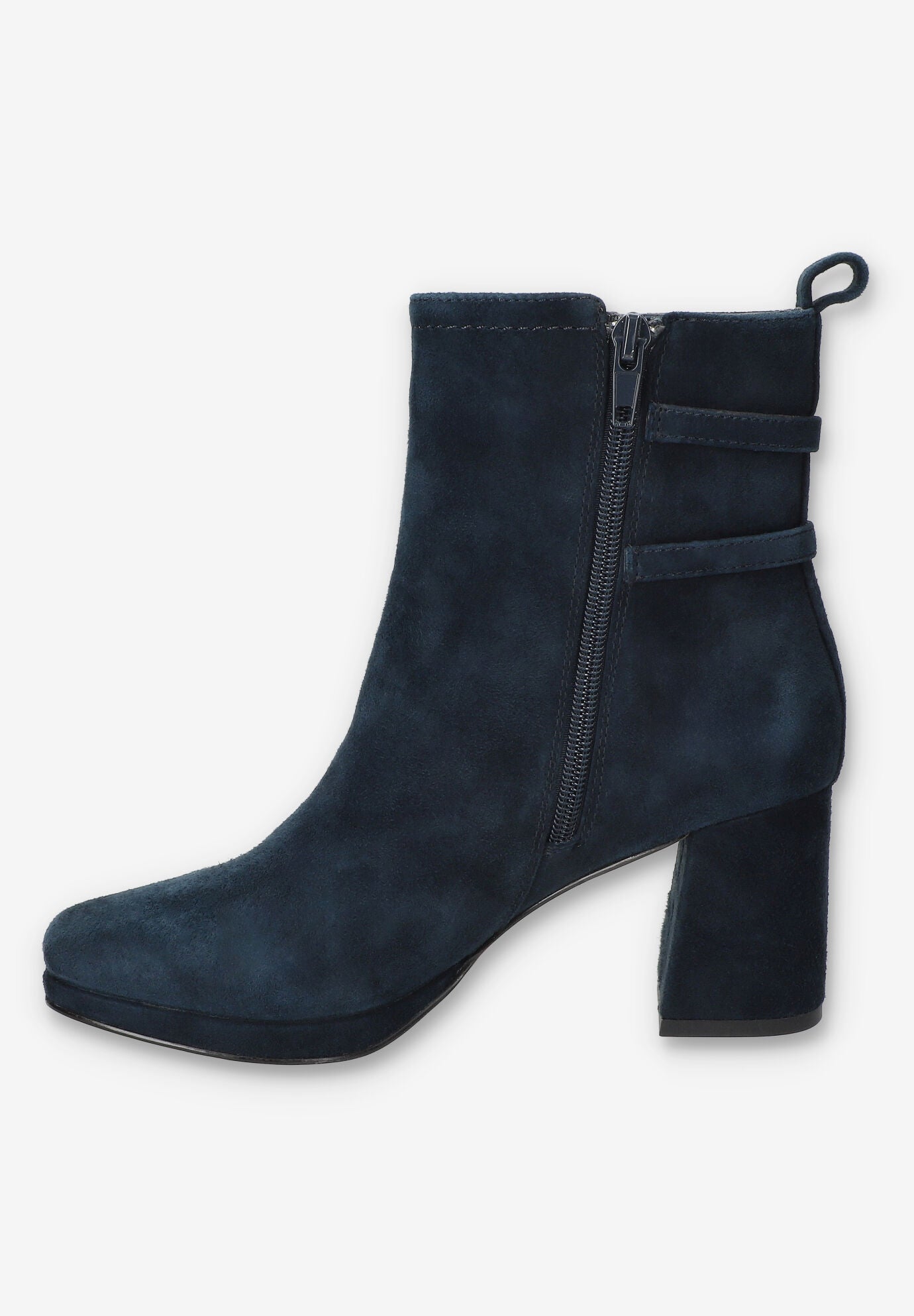 Orchard Sqaure Toe Ankle Boot, NAVY SUEDE LEATHER, alternate image number 4
