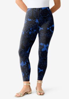 Plus Size Blue Leggings