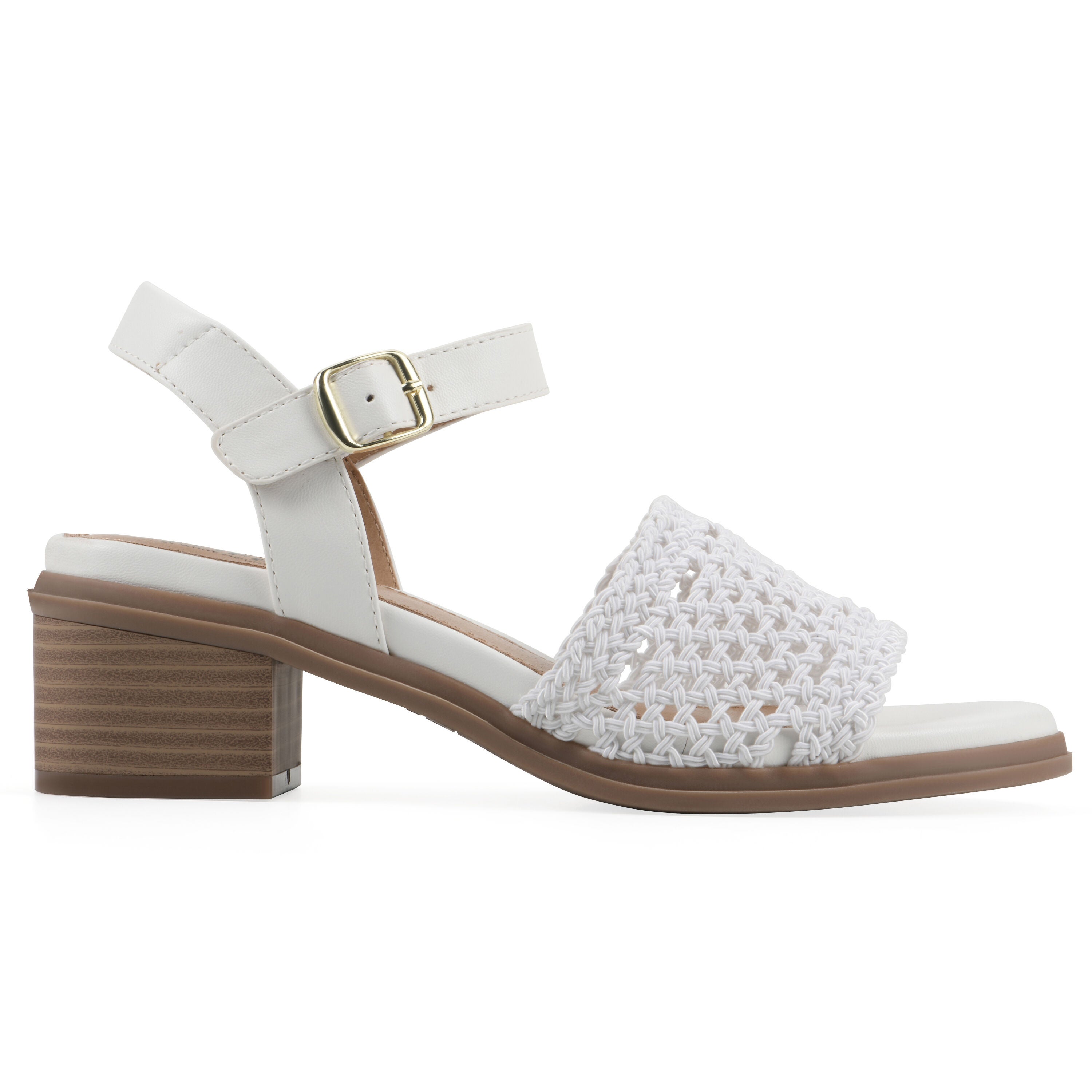 Cortland Block Heel Sandal, WHITE SMOOTH, alternate image number 2