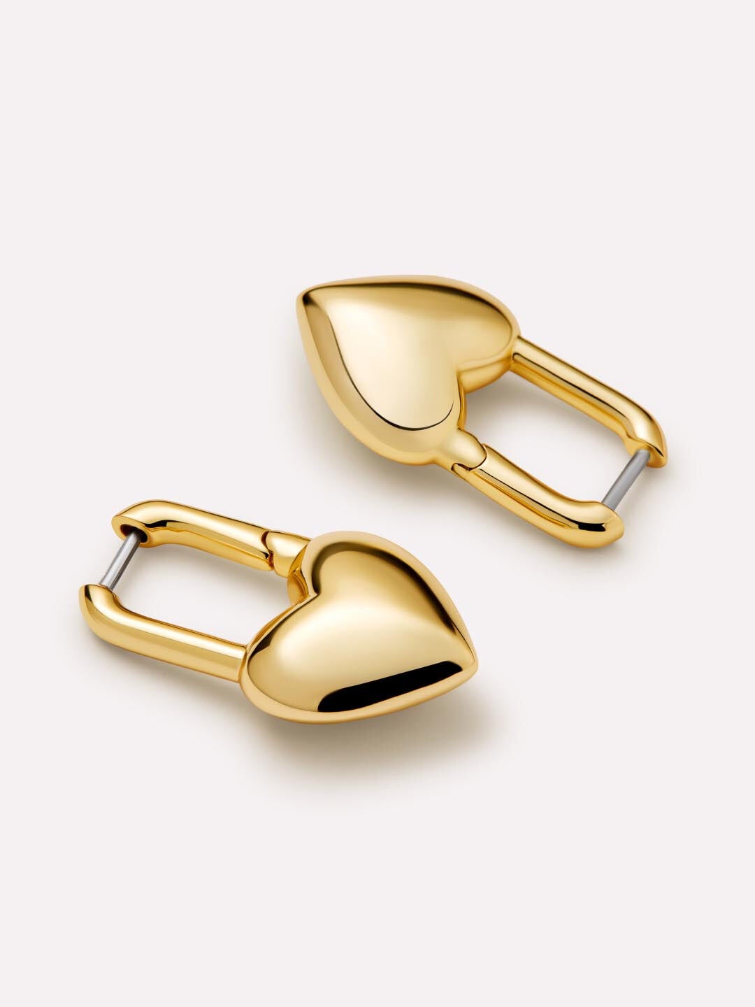 Heart Earrings - Cameron, GOLD, alternate image number 5