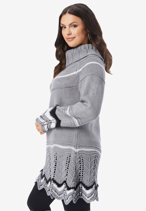 Chevron Border Sweater, , alternate image number null