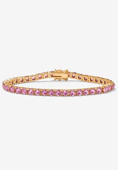 Birthstone Tennis Bracelet In Gold-Plated