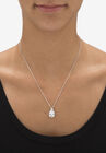 Platinum-Plated Oval Cubic Zirconia Set, , alternate image number null