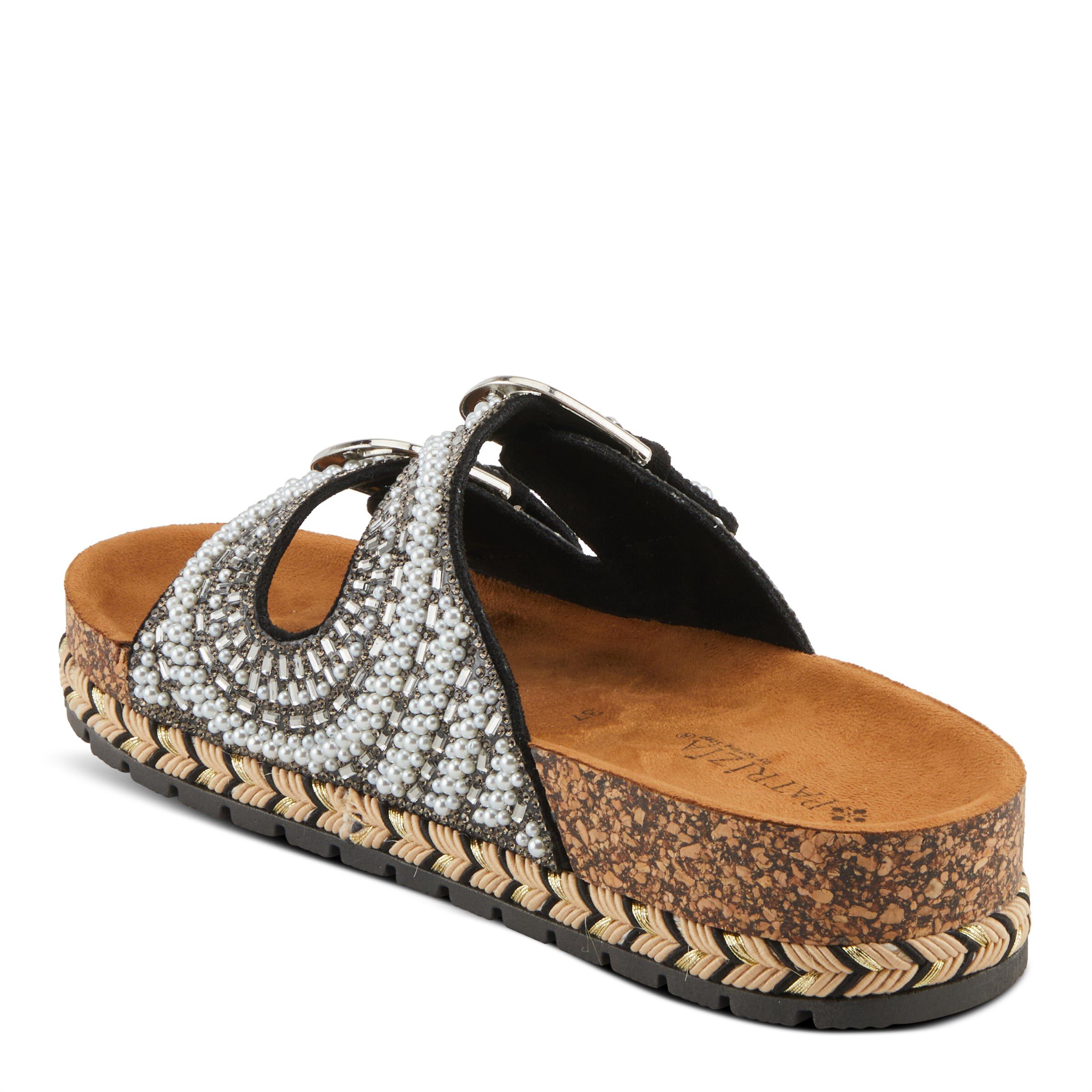 Pearline Slides Sandal, BLACK MULTI, alternate image number 6
