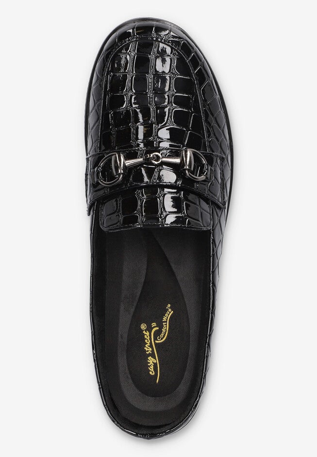 Nell Comfort Mule, BLACK CROCO, alternate image number 6