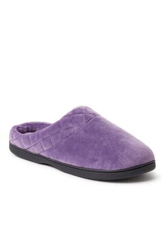 Darcy Velour Slipper Clog with Quilted Cuff