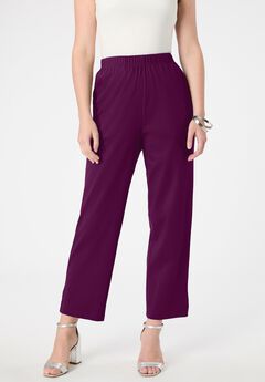 Soft Knit Straight-Leg Capri Pant