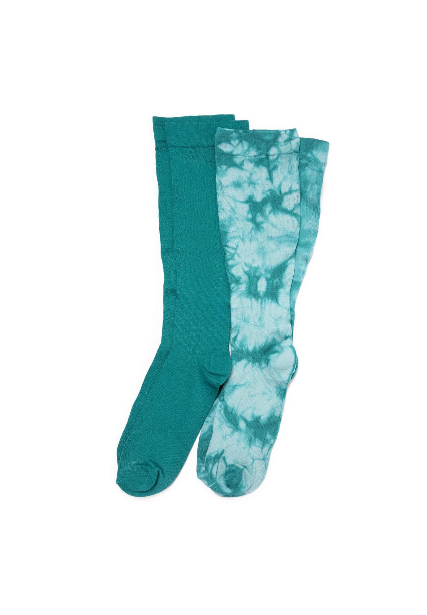 Women&#39;S 2 Pair Pack Compression Socks, TEAL OCEAN, hi-res image number 0