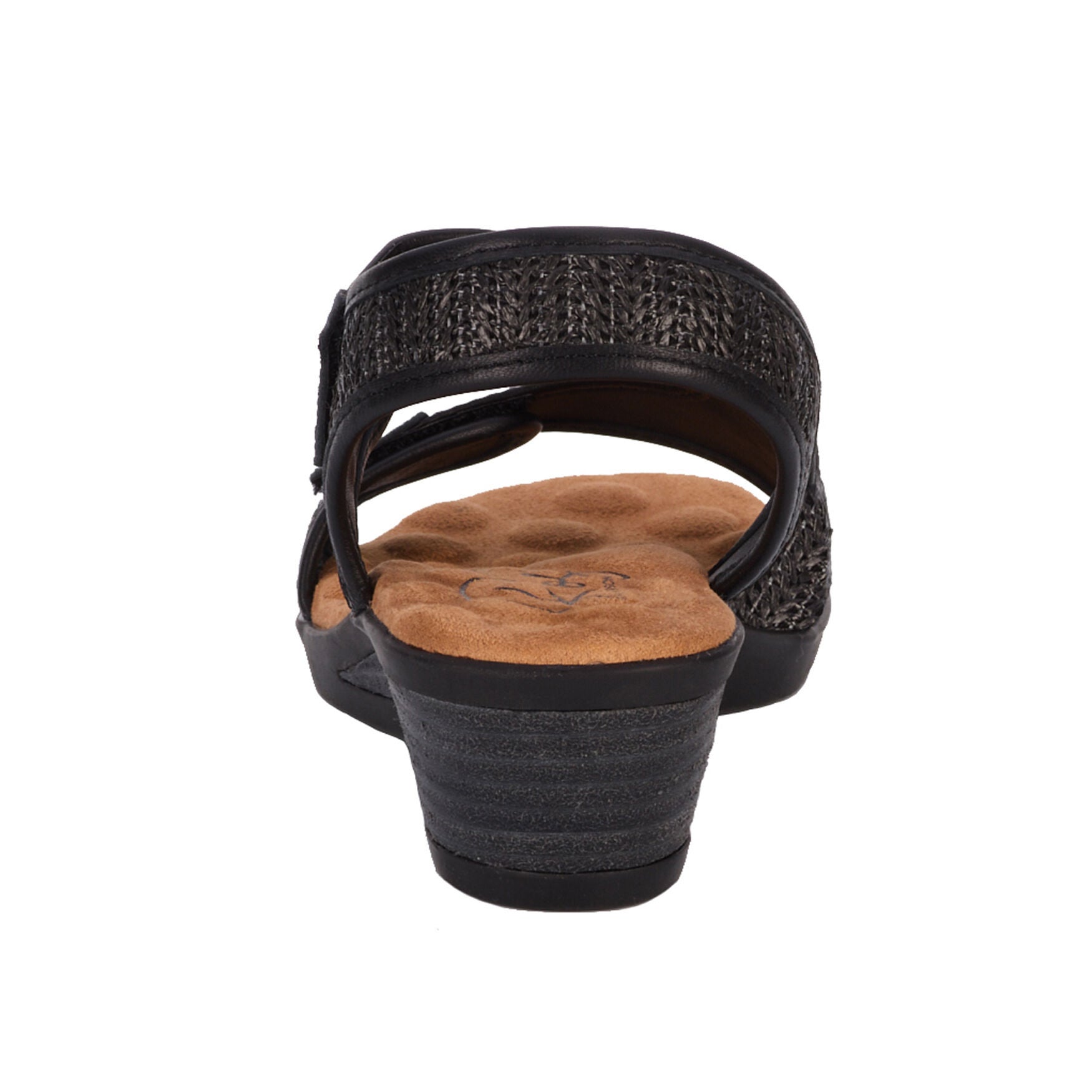 Kimmi Sandal, BLACK RAFFIA, on-hover image number 1