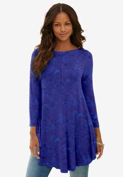 Boatneck Swing Ultra Drape Tunic