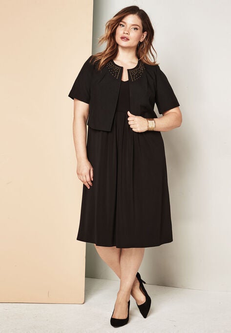 Cropped Short Sleeve Jacket, , alternate image number null