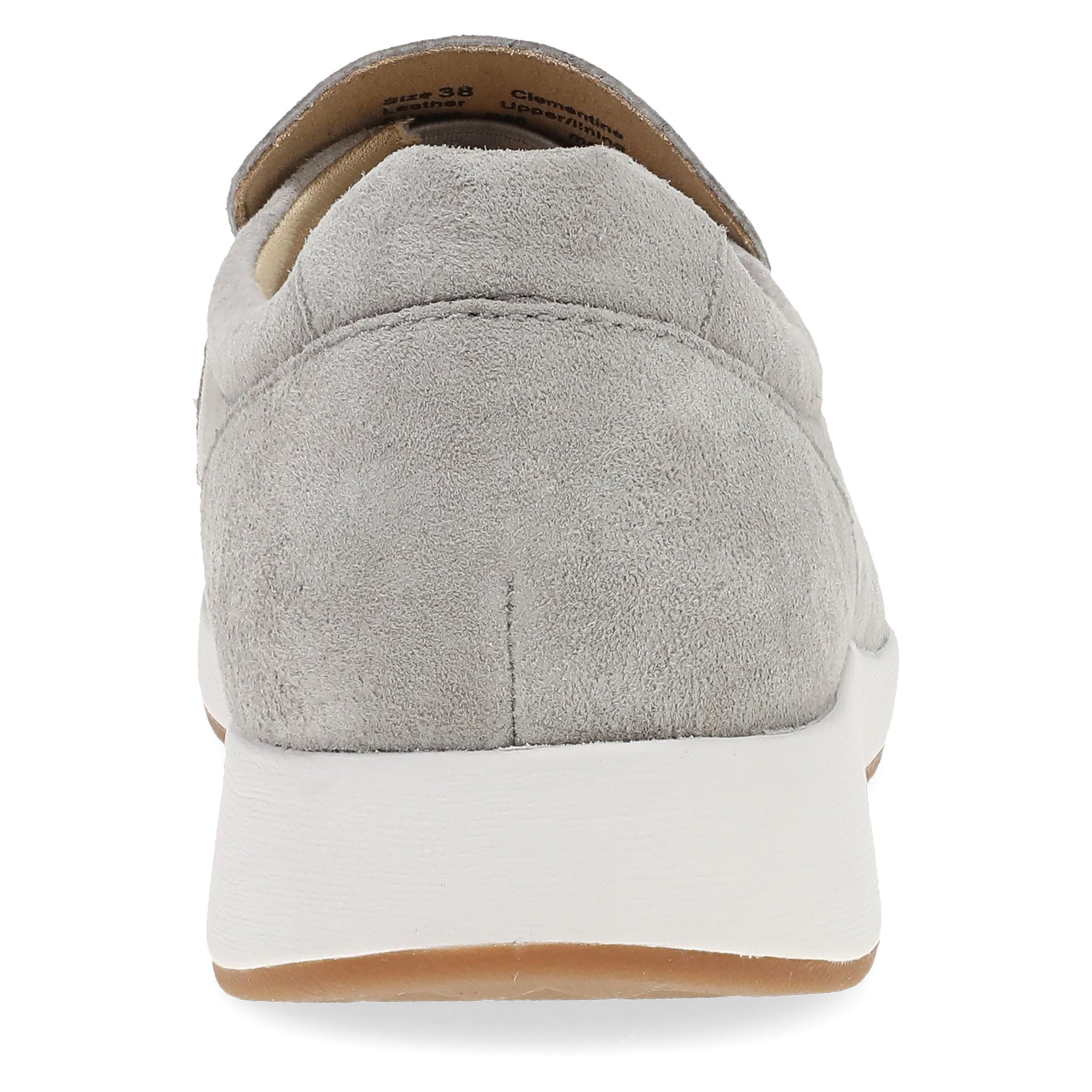 Clementine Light Grey Nubuck Slip On, LIGHT GREY, on-hover image number 1