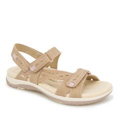 Stephie Vegan Hook and Loop Flat Sandal