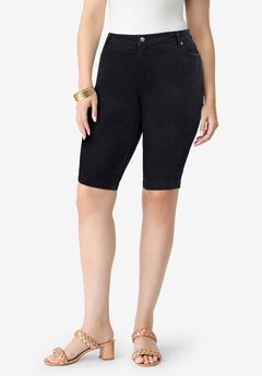 Plus Size Stretchy Denim Shorts