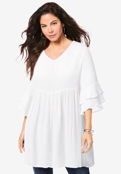 Flutter Sleeve Big Shirt Tunic