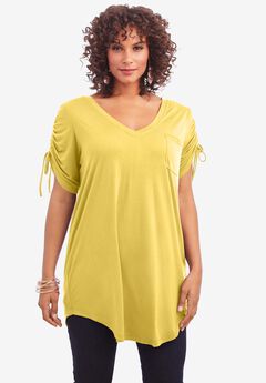 Ruched Sleeve Ultra Femme Tunic