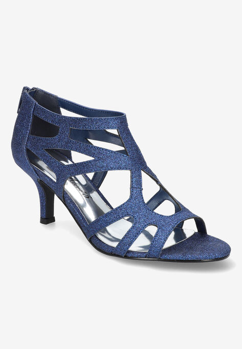 Flattery Pump by Easy Street®, NAVY GLITTER, hi-res image number null