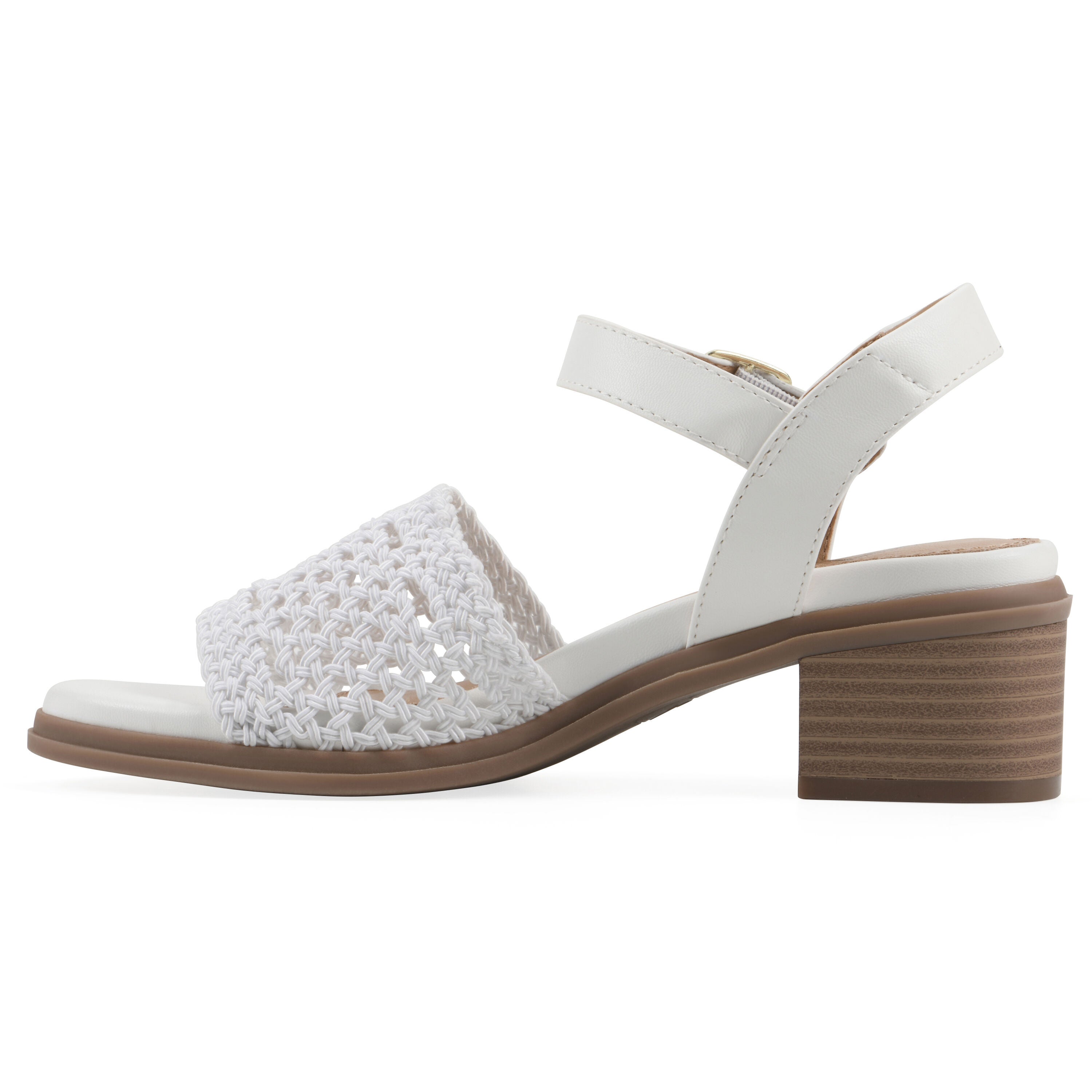 Cortland Block Heel Sandal, WHITE SMOOTH, alternate image number 3