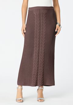 Cable Knit Midi Skirt