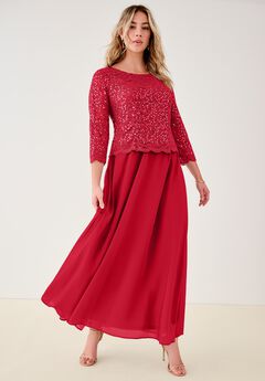 Plus Size Red Lace Dresses